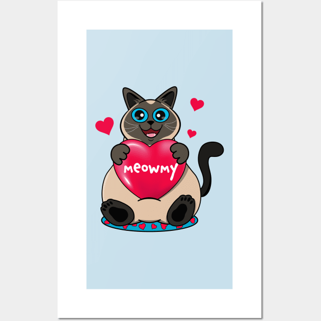 Meowmy's Heart Wall Art by leBoosh-Designs